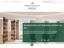 Tablet Screenshot of bankhaus-hallbaum.de